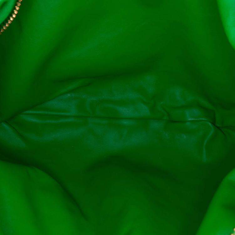 Pre Owned Bottega Veneta Green Teen Nappa Intrecciato Jodie