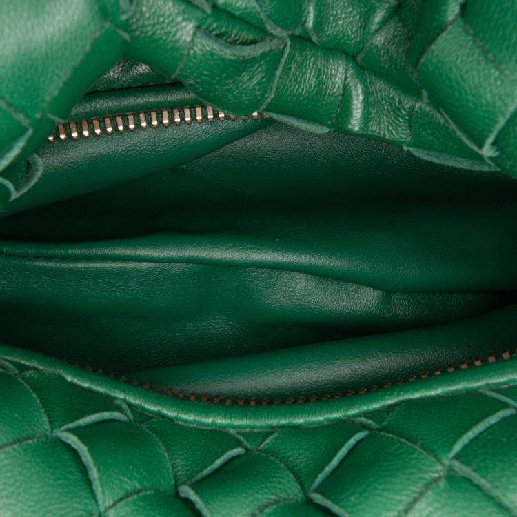 Pre Owned Bottega Veneta Green Mini Nappa Intrecciato Jodie
