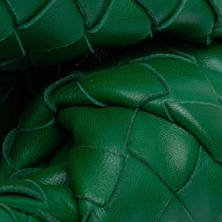 Pre Owned Bottega Veneta Green Mini Nappa Intrecciato Jodie