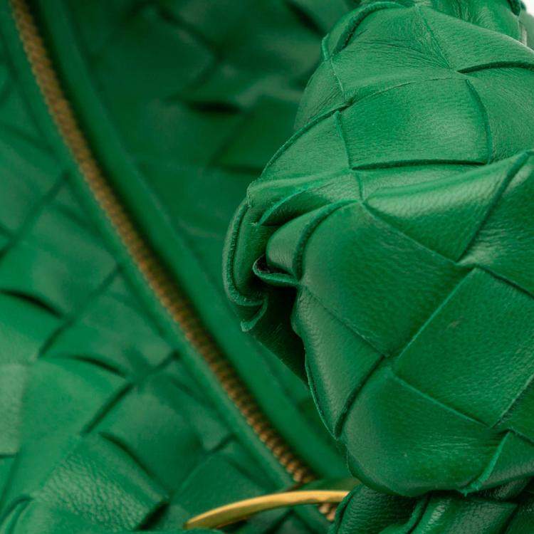 Pre Owned Bottega Veneta Green Mini Nappa Intrecciato Jodie