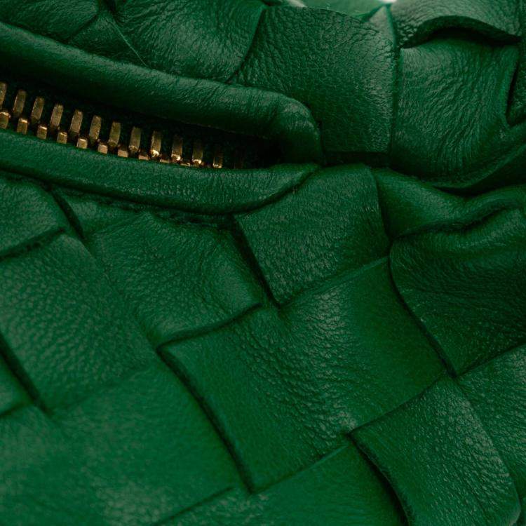Pre Owned Bottega Veneta Green Mini Nappa Intrecciato Jodie