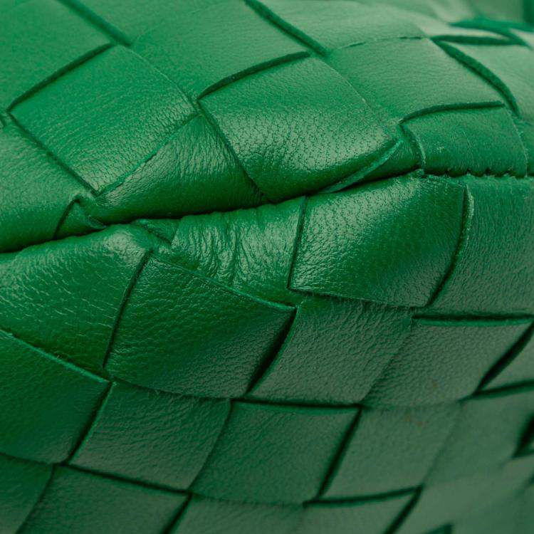 Pre Owned Bottega Veneta Green Mini Nappa Intrecciato Jodie