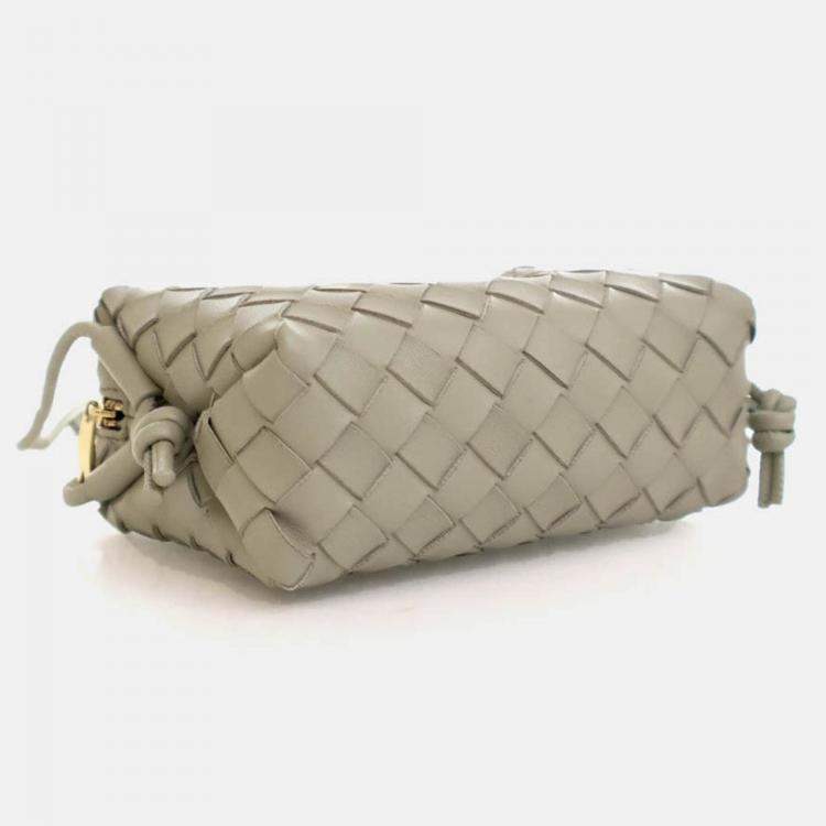 Pre Owned Bottega Veneta Mini Intrecciato Calfskin Loop Camera Bag
