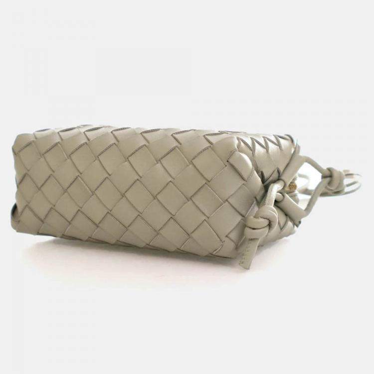 Pre Owned Bottega Veneta Mini Intrecciato Calfskin Loop Camera Bag