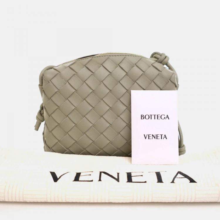 Pre Owned Bottega Veneta Mini Intrecciato Calfskin Loop Camera Bag