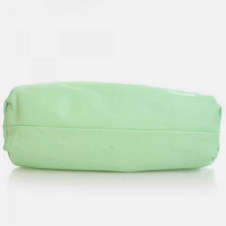 Pre Owned Bottega Veneta Green Calfskin The Pouch