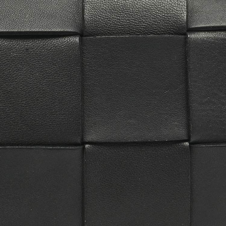 Pre Owned Bottega Veneta Black Intrecciato Leather Cassette Belt Bag