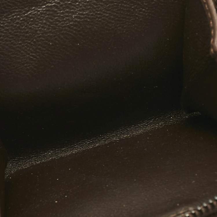 Pre Owned Bottega Veneta Dark Brown Intrecciato Leather French Wallet