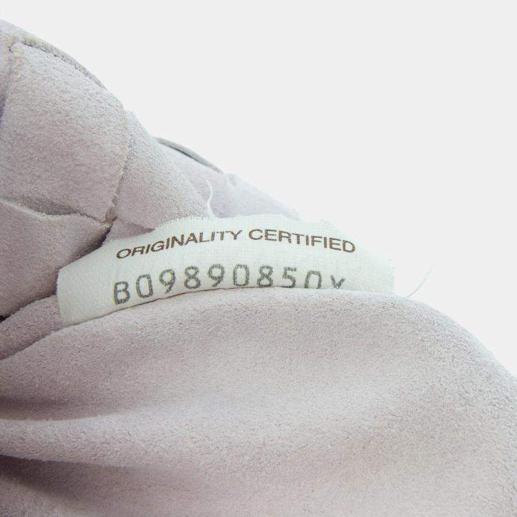 Pre Owned Bottega Veneta Purple Mini Suede Intrecciato Jodie