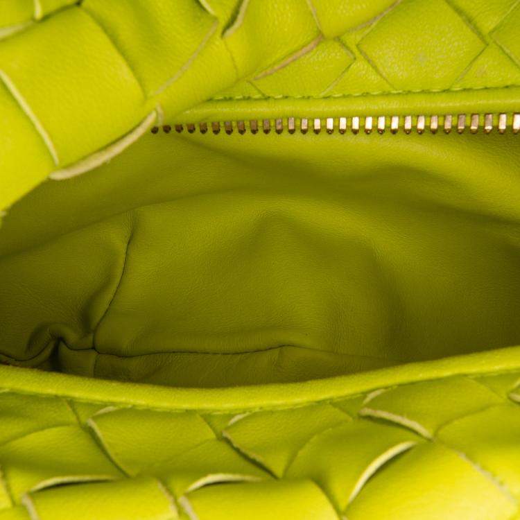 Pre Owned Bottega Veneta Green Mini Nappa Intrecciato Jodie
