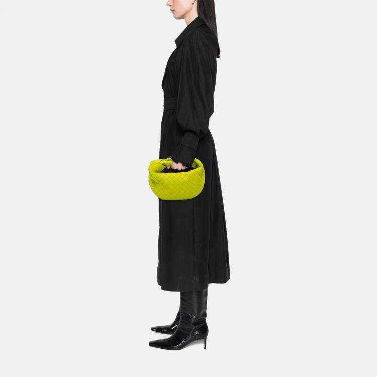 Pre Owned Bottega Veneta Green Mini Nappa Intrecciato Jodie