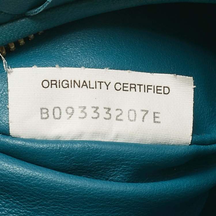 Pre Owned Bottega Veneta Teal Green Intrecciato Leather Mini Jodie Hobo