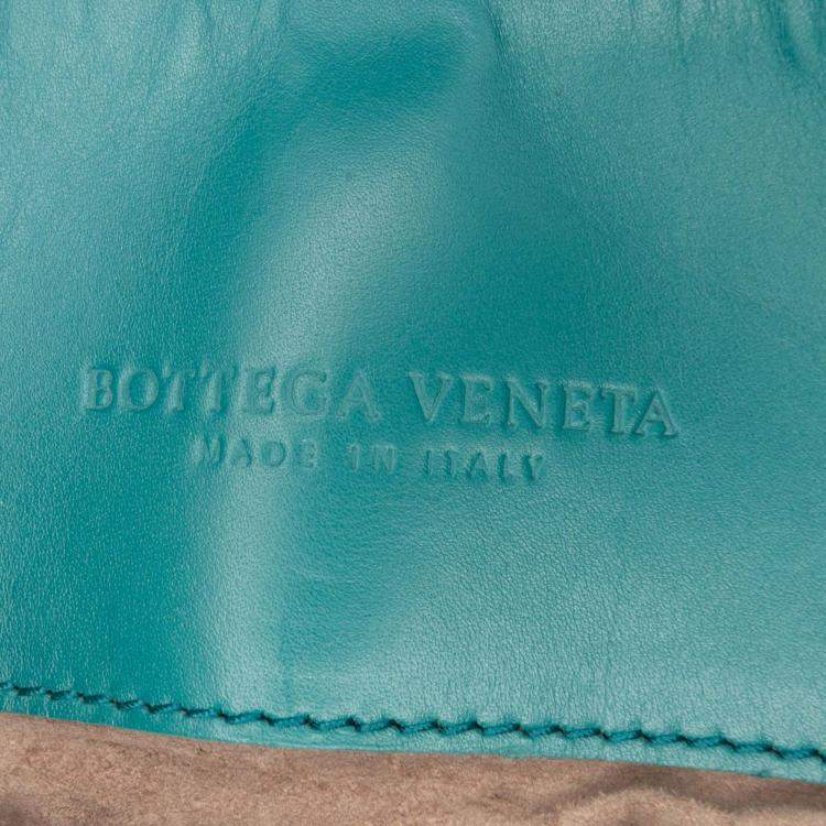 Pre Owned Bottega Veneta Blue Medium Nappa Intrecciato Roma Tote