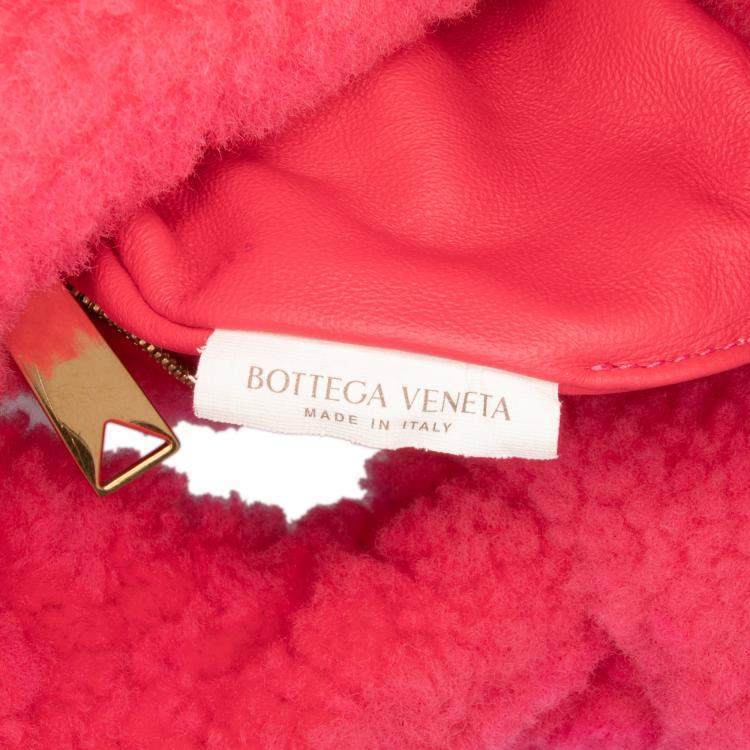 Pre Owned Bottega Veneta Pink Mini Shearling Jodie