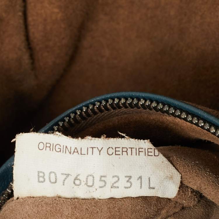 Pre Owned Bottega Veneta Teal Green Intrecciato Leather Nodini Crossbody Bag
