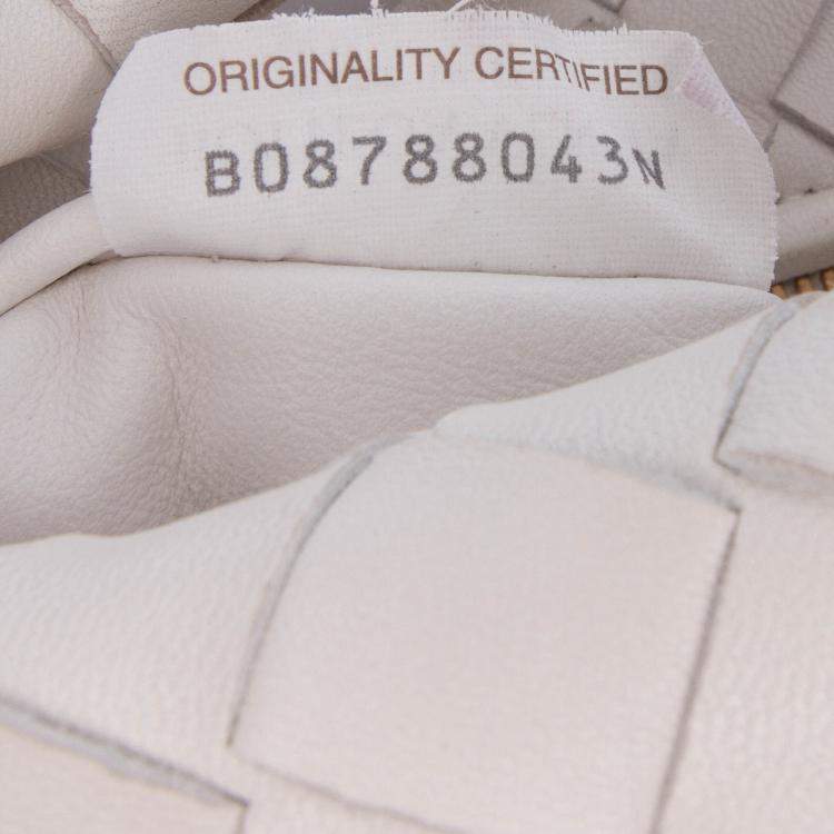 Pre Owned Bottega Veneta White Mini Nappa Intrecciato Jodie