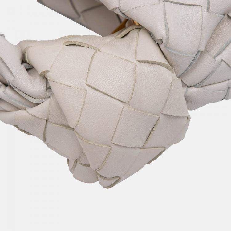 Pre Owned Bottega Veneta White Mini Nappa Intrecciato Jodie