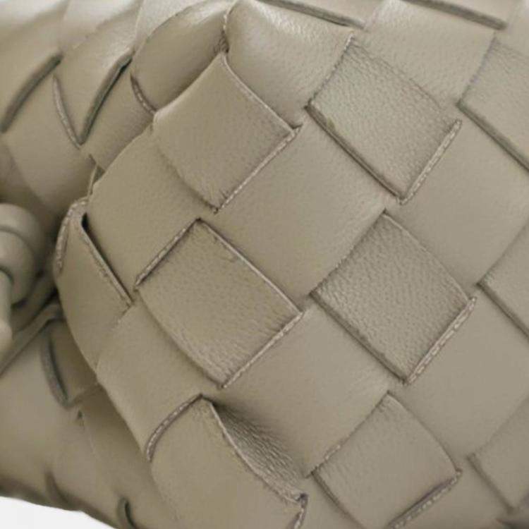 Pre Owned Bottega Veneta Green Mini Lambskin Intrecciato Loop Camera Bag