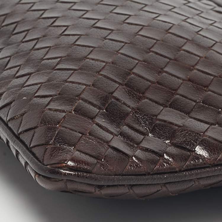 Pre Owned Bottega Veneta Multicolor Intrecciato Leather Colorblock Zip Pouch 