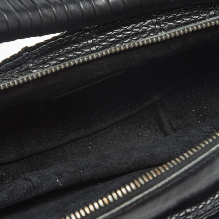 Pre Owned Bottega Veneta Black Braided Leather Limited Edition 039/150 Shoulder Bag