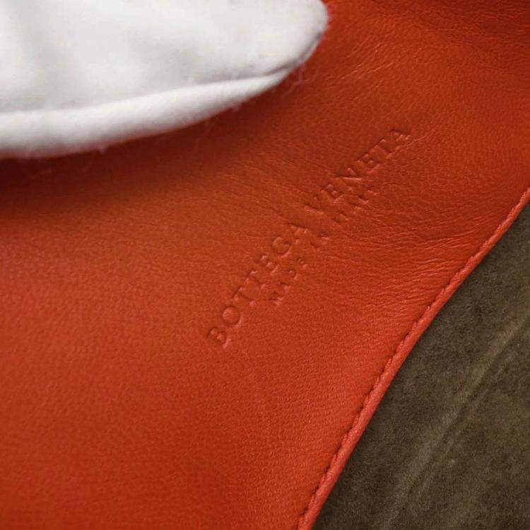 Pre Owned Bottega Veneta Vermilion Red Leather Intrecciato Tote Handbag
