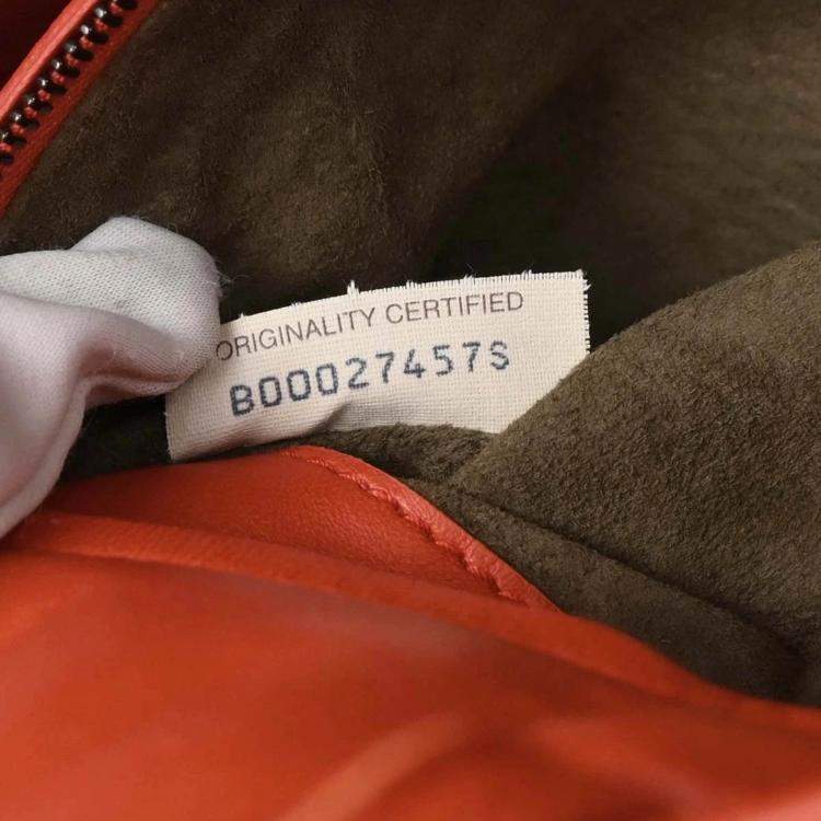 Pre Owned Bottega Veneta Vermilion Red Leather Intrecciato Tote Handbag