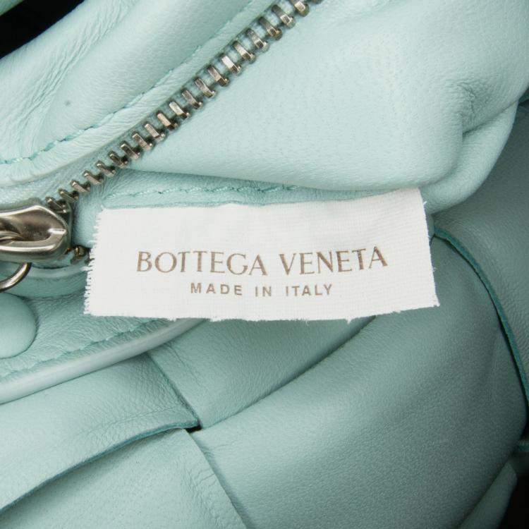 Pre Owned Bottega Veneta Blue Nappa Intrecciato Padded Cassette Crossbody