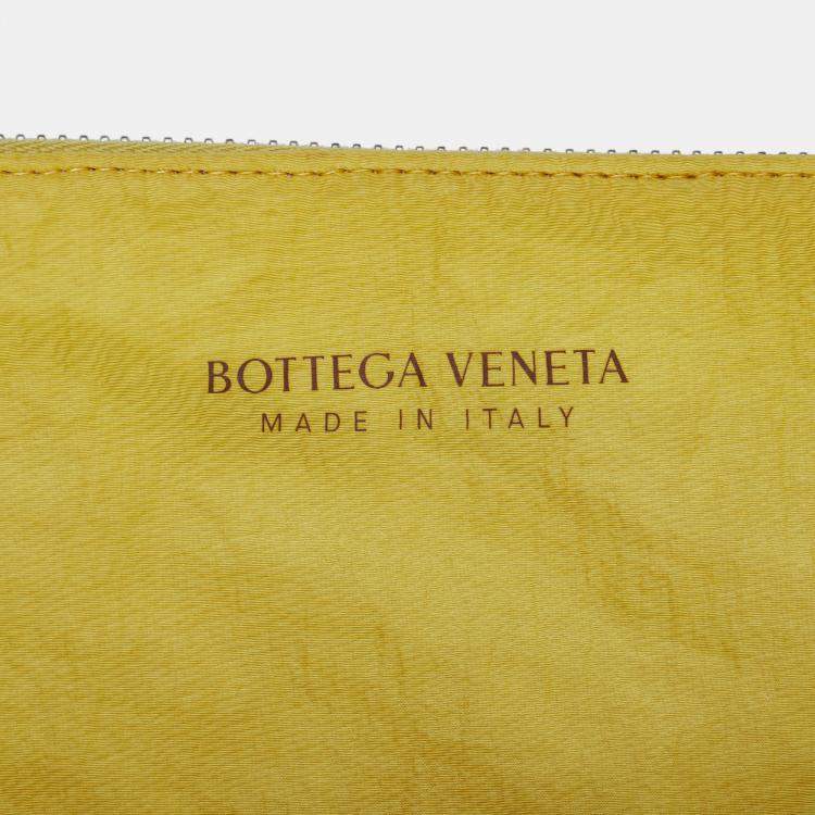 Pre Owned Bottega Veneta Yellow Nappa Maxi Intrecciato Cassette Tote