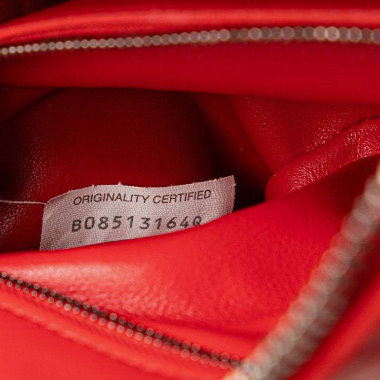 Pre Owned Bottega Veneta Red Nappa Intrecciato Crossbody