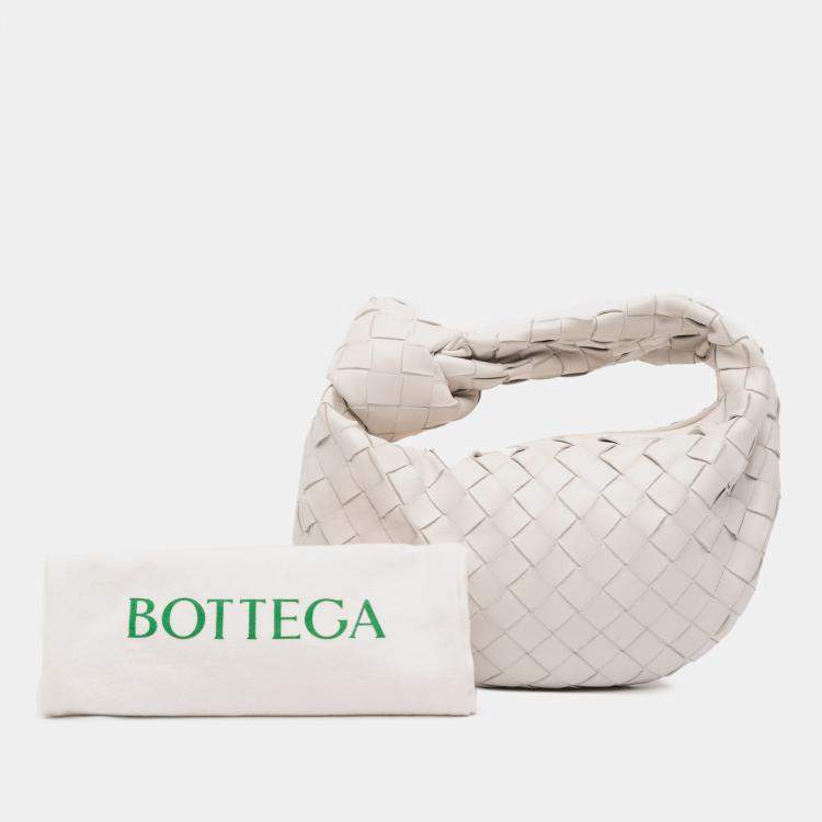 Pre Owned Bottega Veneta White Mini Nappa Intrecciato Jodie