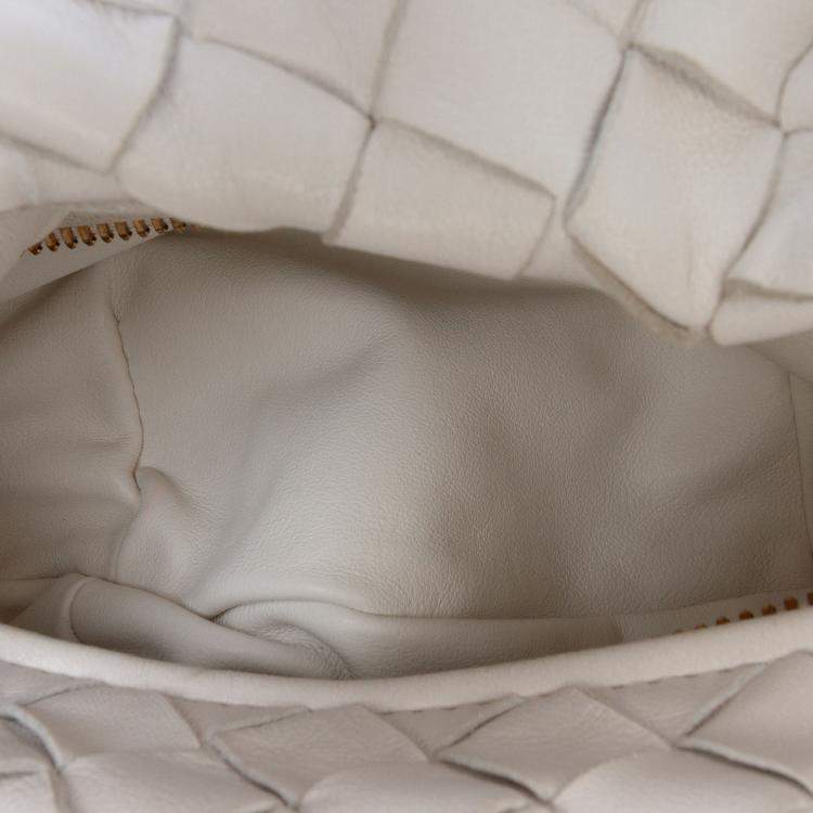 Pre Owned Bottega Veneta White Mini Nappa Intrecciato Jodie