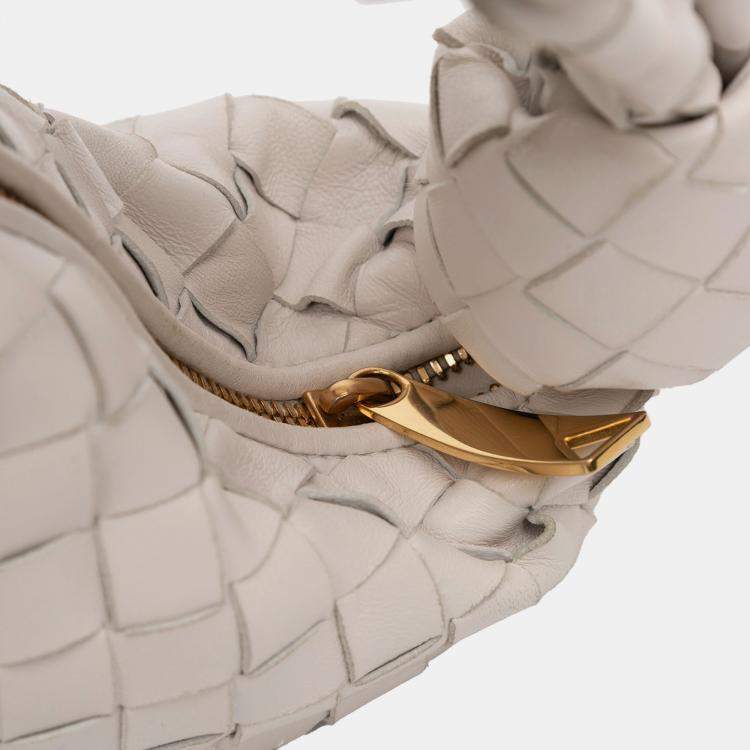 Pre Owned Bottega Veneta White Mini Nappa Intrecciato Jodie