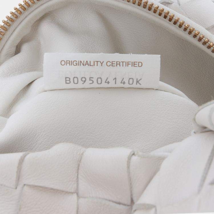 Pre Owned Bottega Veneta White Mini Nappa Intrecciato Jodie