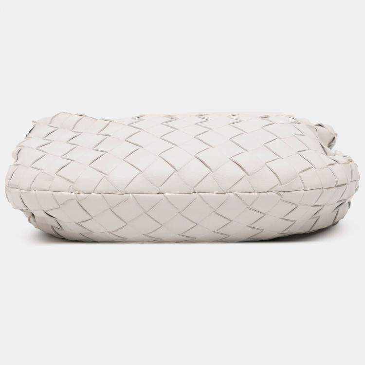 Pre Owned Bottega Veneta White Mini Nappa Intrecciato Jodie