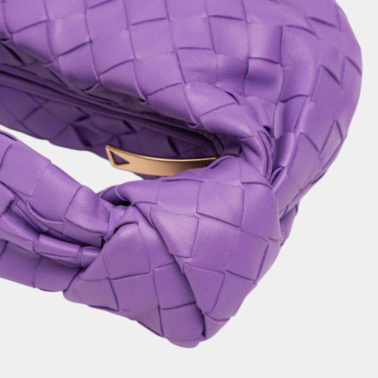 Pre Owned Bottega Veneta Purple Mini Nappa Intrecciato Jodie