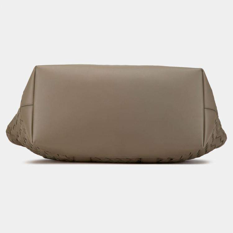 Pre Owned Bottega Veneta Brown Nappa Intrecciato Tote