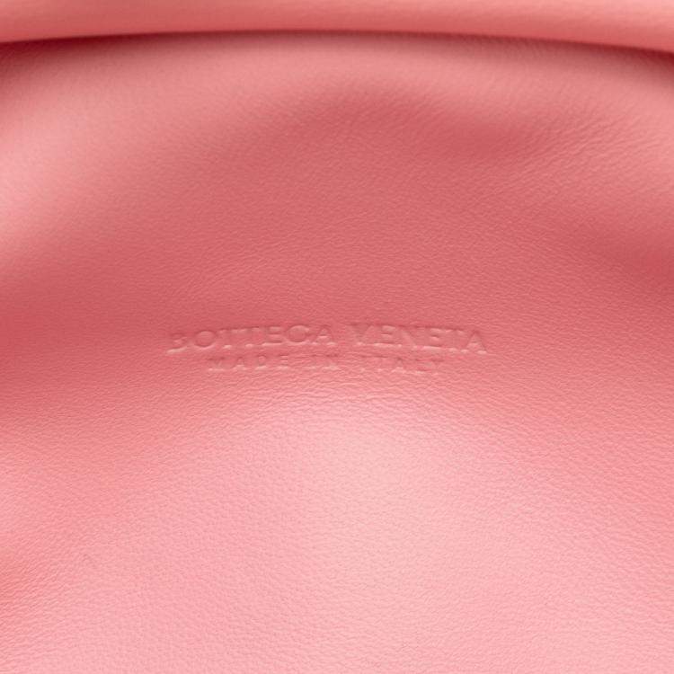 Pre Owned Bottega Veneta Pink Chenille The Mini Pouch Crossbody