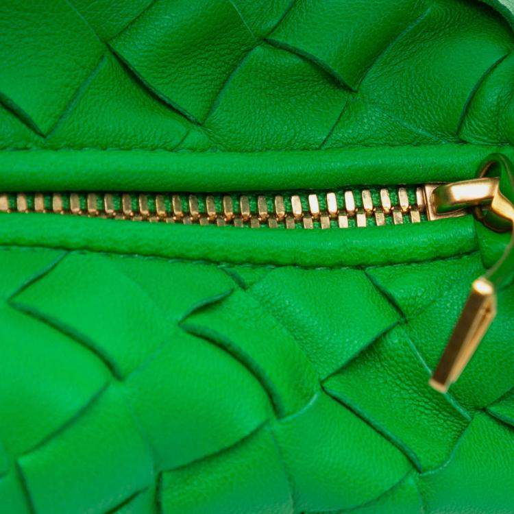 Pre Owned Bottega Veneta Green Mini Nappa Intrecciato Jodie