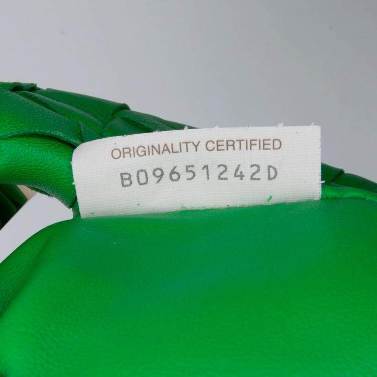 Pre Owned Bottega Veneta Green Mini Nappa Intrecciato Jodie