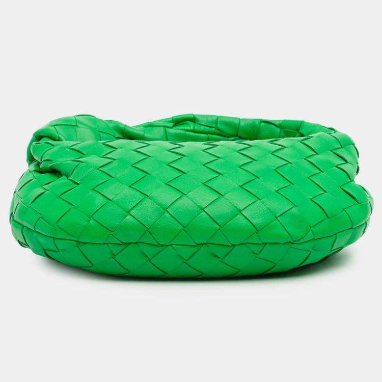 Pre Owned Bottega Veneta Green Mini Nappa Intrecciato Jodie