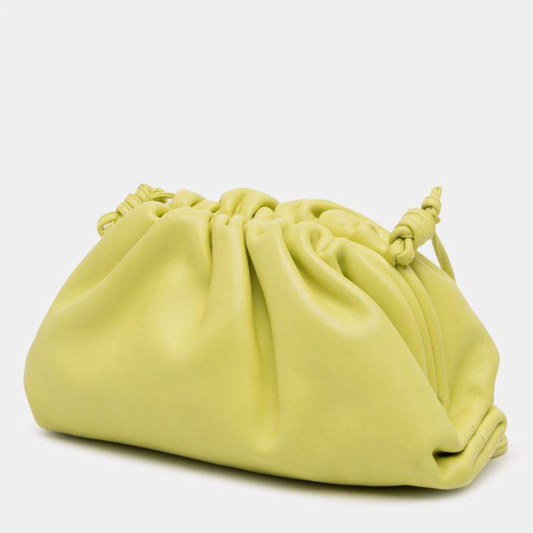 مملوكة مسبقًا Bottega Veneta Yellow Lambskin The Mini Pouch Crossbody