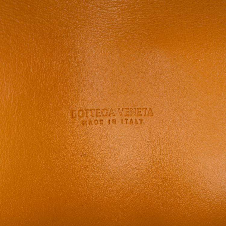 Pre Owned Bottega Veneta Brown Nappa Intrecciato Trio Pouch On Strap