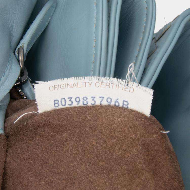 Pre Owned Bottega Veneta Blue Small Nappa Intrecciato Roma Satchel