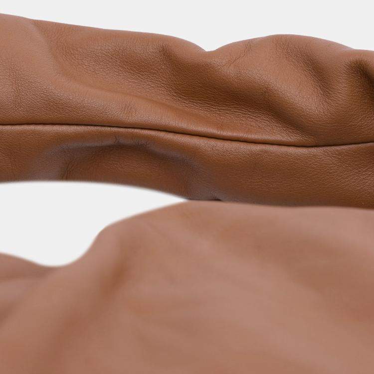 Pre Owned Bottega Veneta Brown Lambskin The Shoulder Pouch