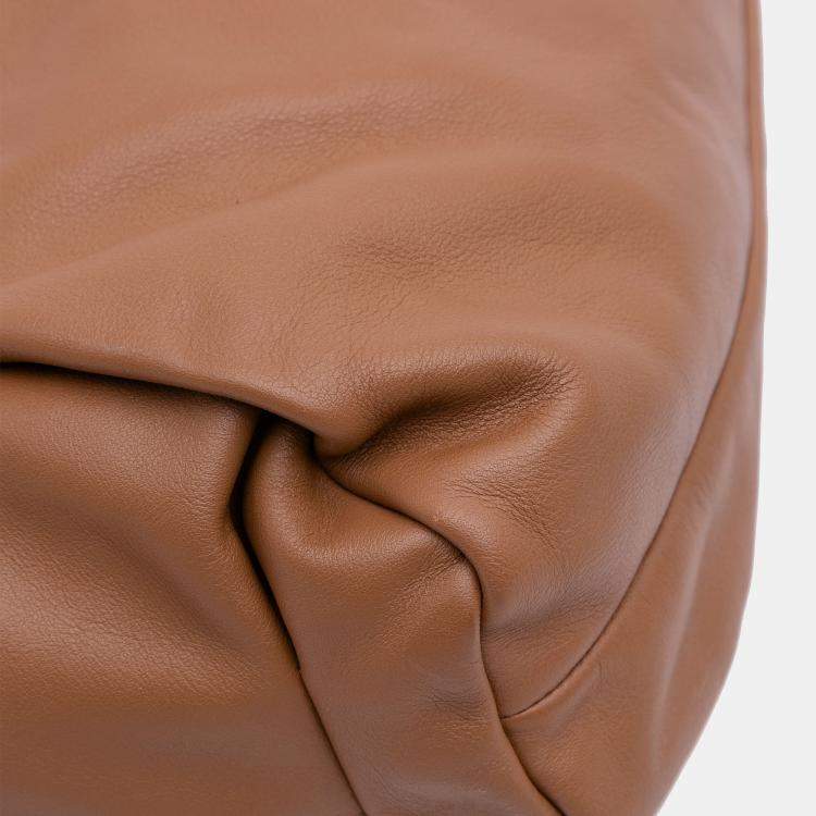 Pre Owned Bottega Veneta Brown Lambskin The Shoulder Pouch