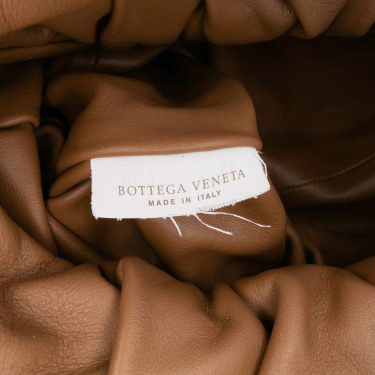Pre Owned Bottega Veneta Brown Lambskin The Shoulder Pouch