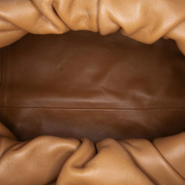 Pre Owned Bottega Veneta Brown Lambskin The Shoulder Pouch