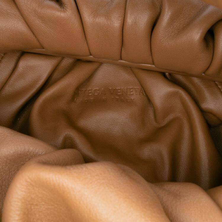 Pre Owned Bottega Veneta Brown Lambskin The Shoulder Pouch