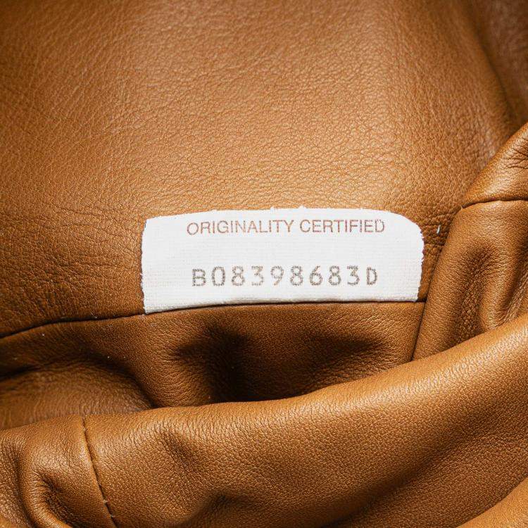 Pre Owned Bottega Veneta Brown Lambskin The Mini Pouch Crossbody