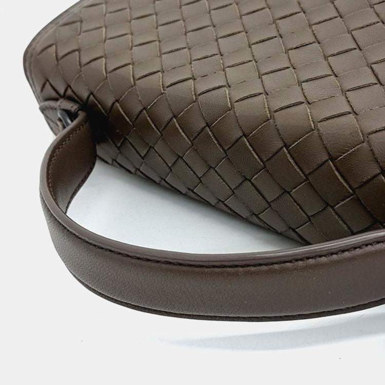 Pre Owned Bottega Veneta Brown Leather shoulder bag + key ring